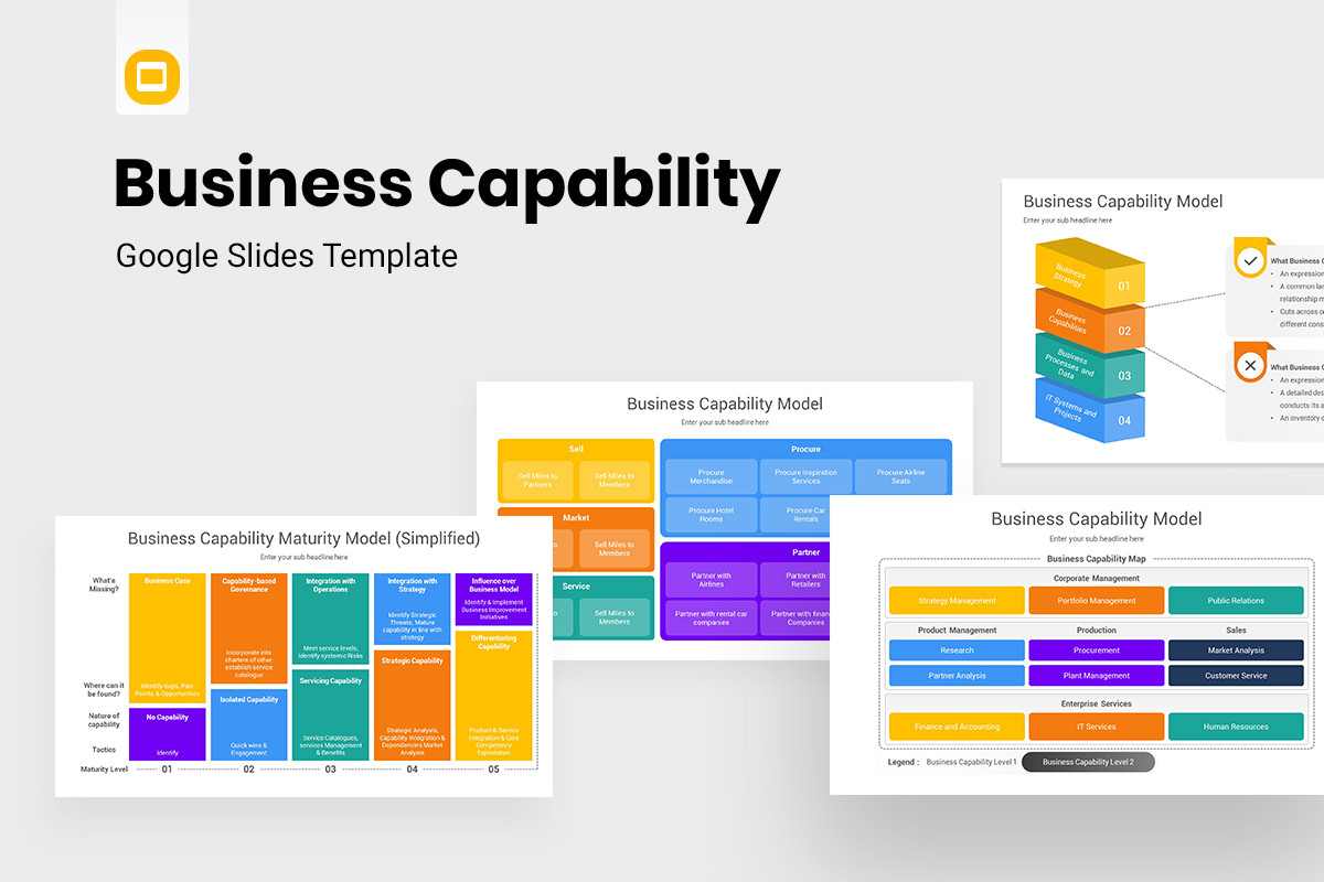 ビジネス・経済 Presentation graphics 2 Business Capability Google Slides Template Models | Nulivo Market